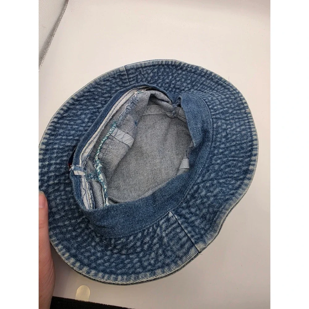 Falcon Headwear Denim Bucket Hat Medium Wash Blue One Size Fits Most Retro 90s